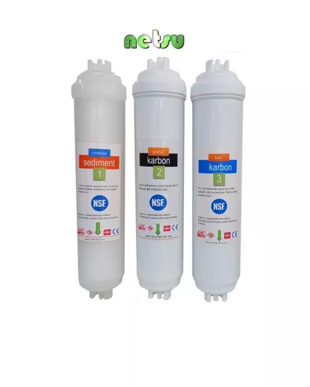 3 lü Kapalı kasa su arıtma filtresi