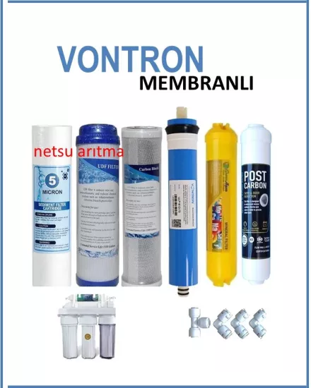  Vontron membranlı Açık kasa su arıtma 6 lı filtre