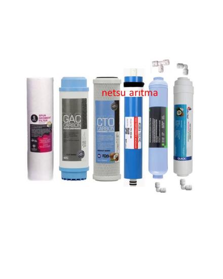 Mineralli Açık kasa su arıtma cihazı,6 lı filtre