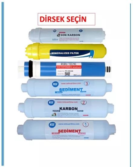 6 lı kapalı kasa su arıtma filtresi