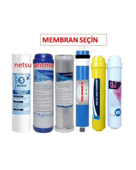 Açık kasa su arıtma filtresi,6 lı filtre