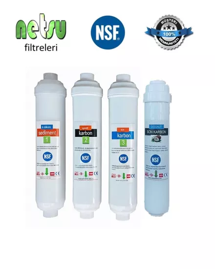 Kapalı kasa su arıtma filtresi,4 lü filtre seti