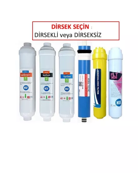 Kapalı kasa su arıtma filtresi,6 lı filtre seti