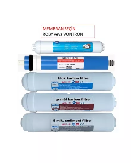 Tüm kapalı kasa su arıtma filtresi 5’li filtre